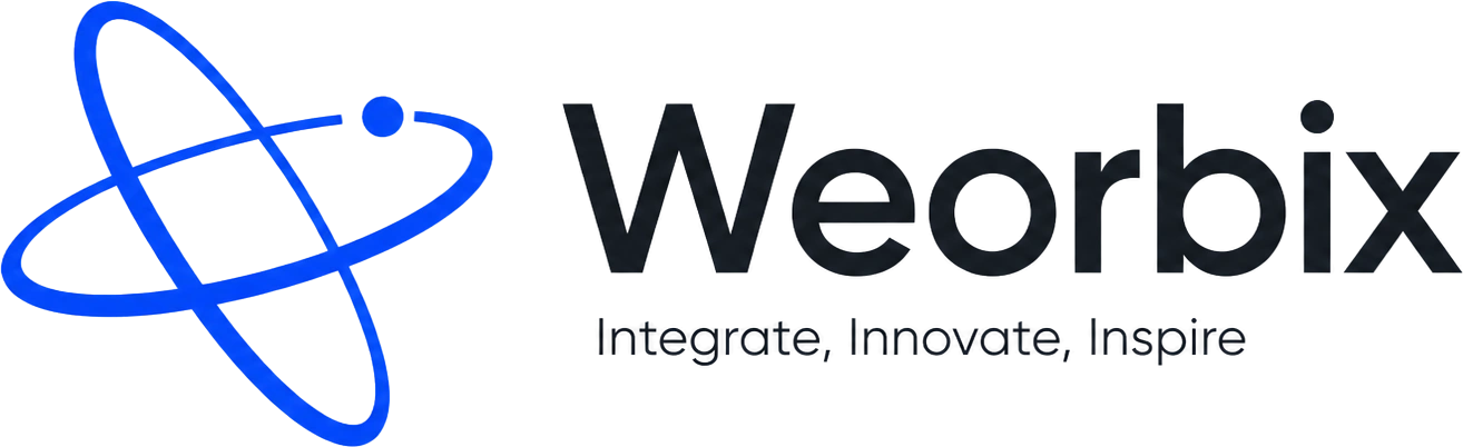 Weorbix logo: two intersecting orbits with a single dot
